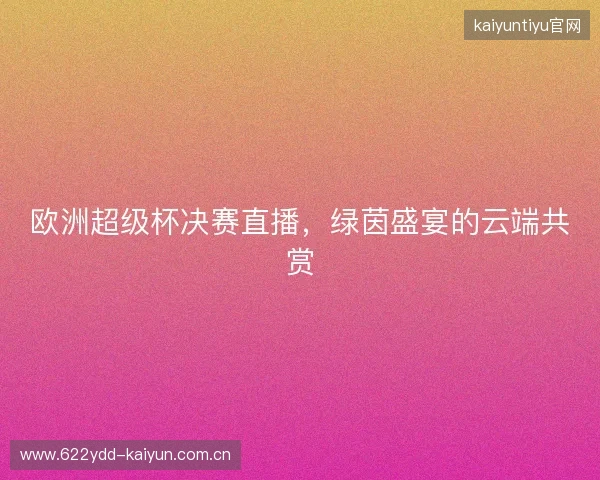 欧洲超级杯决赛直播，绿茵盛宴的云端共赏